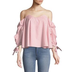 CAROLINE CONSTAS Gabriella Bustier Stripe-Print top
Size XS NWT